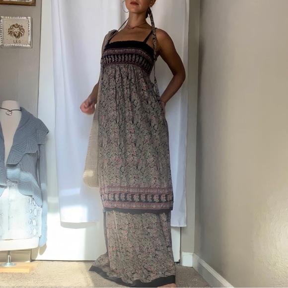 Lanz Original Vintage Floral Prairie Maxi Dress Set - Picture 1 of 4